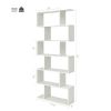 6 Tier S-Shaped Bookshelf Storage Display Bookcase Decor Z-Shelf