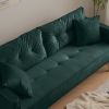 70" Velvet Sofa Couch Luxury Modern Upholstered 3-Seater sofa with 2 Pillows for Living Room, Apartment and Small Space