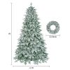 7ft Lighted Artificial Christmas Tree with Wreath Set of 2 , Christmas Tree Holiday Decoration, Creative Decorated Trees