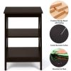 3-Tier X-Design Nightstands with Storage Shelves for Living Room Bedroom