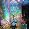 1pcs Bohemia Star Projector Lamp Large Floor Stand Colorful LED Desk Lamp Floor Lamp, Party Light, Mood Light