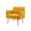 Chair ; leisure single sofa with Rose Golden feet