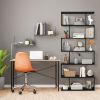 6 Tier S-Shaped Bookshelf Storage Display Bookcase Decor Z-Shelf