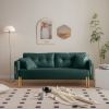 70" Velvet Sofa Couch Luxury Modern Upholstered 3-Seater sofa with 2 Pillows for Living Room, Apartment and Small Space