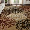 Leigh Traditional Floral Scroll Indoor Area Rug or Runner Rug Or Door Mat