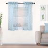 Embroidered Quatrefoil Semi Sheer 2 Piece Curtain Panel Set